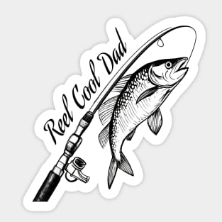 Reel Cool Dad Fishing Sticker